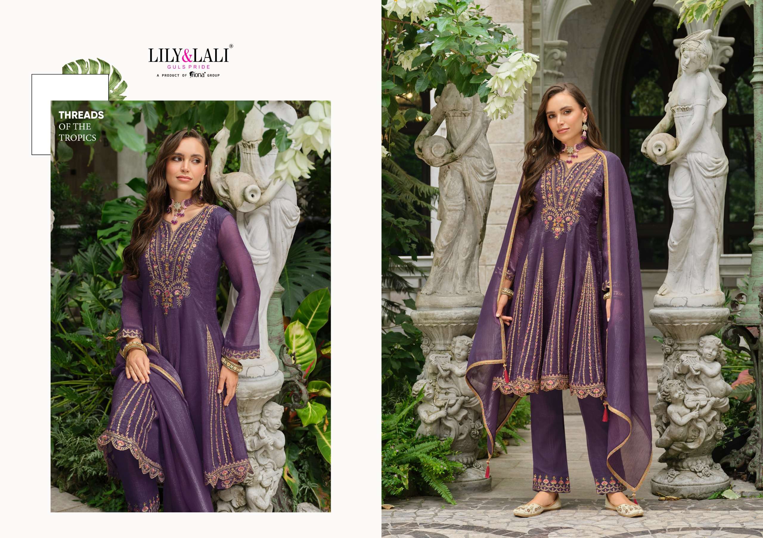 LILY & LALI AASMA FESTIVAL COLLECTION SILK WITH KALI WORK SUIT WHOLESALER SHOP